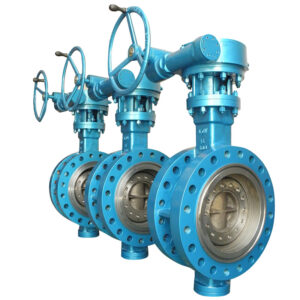Triple eccentric worm gear flange butterfly valve