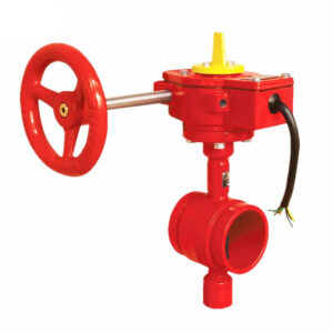 Grooved end butterfly valve with signal transmission