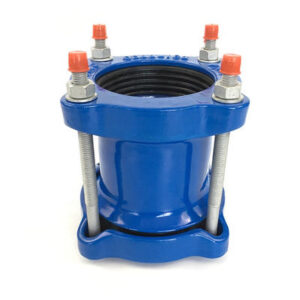 Pipe Joint Blue Epoxy Coated Ductile Iron Wide Range Universal Coupling