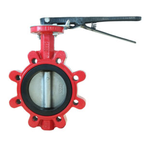 DN100 red 5K lug butterfly valve