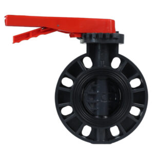 DN100 Manual Hand Lever PVC Plastic  Butterfly Valve