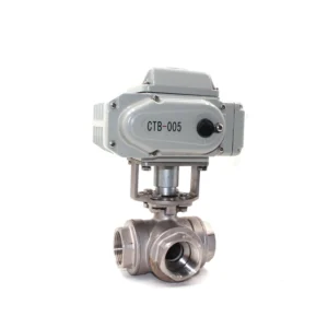 0 90 Degree Turning Angle 3 Way Valve Automatic Water Shut off Motorized Valve With Outer Casing Is Pressure cast With Al Alloy