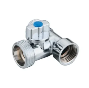 1/2″*1/2″*3/4″ Chrome Plated 3 Way Washing Machine Brass Angle Valve