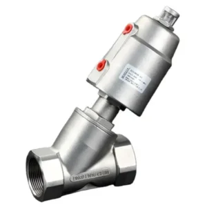 1/2″ 3/4″ 1″ 304 Stainless Steel Female Thread Pneumatic Angle Seat Two-Way Valve 16bar for Gas Hot Water Air