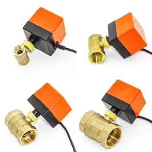 1/2″ 3/4″ 1″ Motorized Ball Valve 220V 12V 24V 3 Wire 2 Point Control Brass Electric Ball Valve