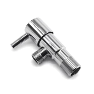 1/2″*3/8″ Manual Chrome Angle Valve SUS 201 Thread Connection Bathroom Hot/Cold Water Valve