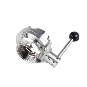 1/2″-4″ High Temperature Stainless Steel Food Grade Sanitary Clamp Female Threaded Butterfly Valve