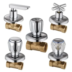 1/2 Inch Brass Globe Valve Chrome Plated Stop Valve for Water Control Household Bathroom Sink Plumbing Fittings