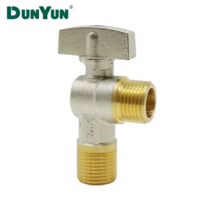 1/2 Inch Brass Triangle Angle Valve Ball Core Customized OEM Manual Power Water Valve Factory