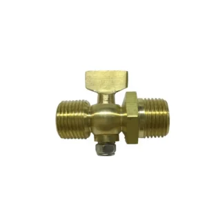 1/2 Inch NPT Thread Male Brass Drain Pet Cock Shut Off Valve Gas Oil Air