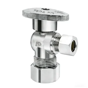 1/2 Inch X 3/8 Inch 90 Degree Brass Chrome Angle Valve Multi-Turn Angle Valve Bathroom Brass Angle Valve