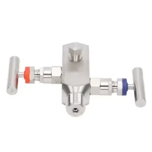 1/2 NPT 316 Stainless Steel Manual Needle Two Valve Manifold Lever Handle High Pressure 6000PSI Female Male Thread