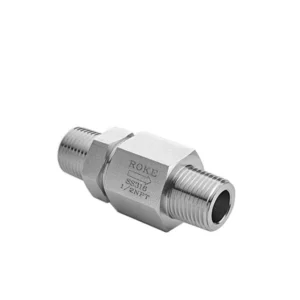 1/2 Npt Manual Stainless Steel 316 Male Thread Check Valve with No Return Feature for Acid Oil Water Gas Media