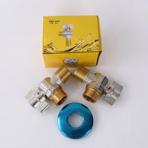 1 2″ X 3 4″ Chrome Plated 2 Way Forged Zinc Alloy Hand Wheel Brass Angle Valve