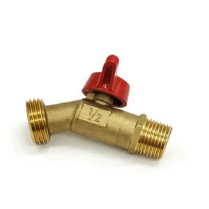 1/2 to 3/4 Forged Brass Angle Valve Butterfly Handle Manual Outdoor Garden Spout Valve Wall Mounting Easy Installation
