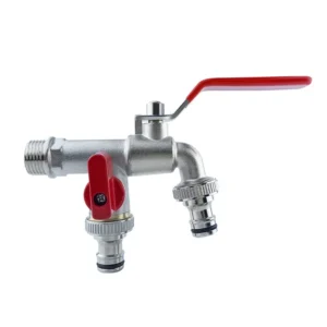 1/2 x 3/4 Inch 2 Ways Water Outlets Thread Zinc Alloy Angle Valve