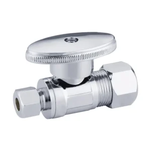 1/2OD x 1/4OD Comp Straight Angle Valve 1/4 Turn Brass Water Supply Angle Stops Valves CUPC NSF Export to USA Canada