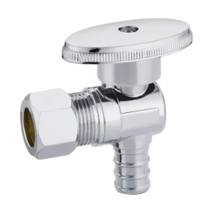 1/2PEX X 1/2OD Comp Angle Stop 1/4 Turn Manual Water Brass Ball Valve CUPC NSF Certification OEM Home Kitchen 5-Year