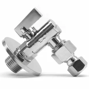 1/2×1/2in Manual Chrome Plated Brass Angle Valve for Water