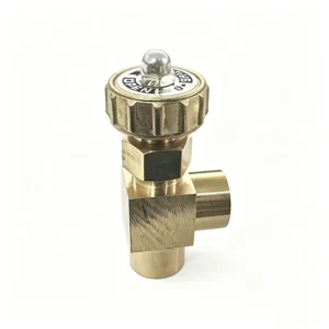 1/4″ BSPP Female Thread Pneumatic Air Gas Flow Control Brass 90 Degree Needle Regulator