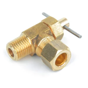 1/4″ Brass Lead Free 90 Degree Needle Valve OD X MIP for Gas Systems 150 PSI Max Pressure High Temp