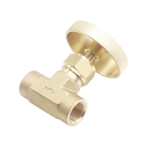 1 4″ Brass Metal Seal Round Handle Npt Thread Needle Valve