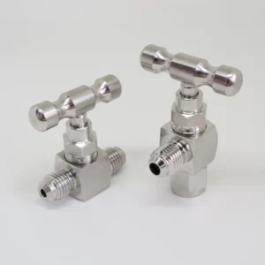 1/4 MFL Stainless Steel Needle Valves Ball Structure 1/4 Male Flare X1/4 Female Flare Swivel with Shut off Valve