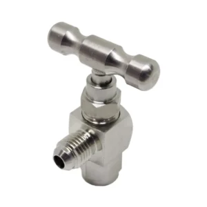 1/4” MFL Stainless Steel Needle Valves Ball Structure 1/4” Male Flare x 1/4” Female Flare Swivel with Shut Off Valve