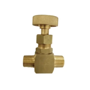1/4 MXM Brass Needle Valve 1000psi Male to Male NPT
