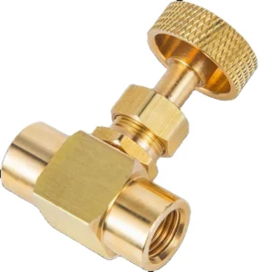 1/4 NPT Brass Needle Valve Gas Flow Control Needle Valve Mini Metering Valve