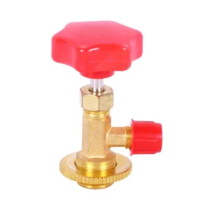 1/4 SAE Air Conditioning Refrigerant Can Tap Valve Manual Shut off for R134a Gas