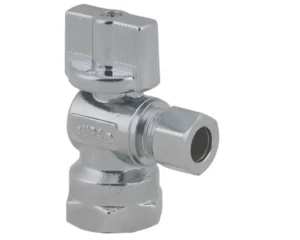 1/4 Turn Lead Free & DZR Solid Compression X FPT Brass Angle Valve