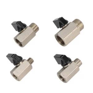 1/8″ 1/4″ 3/8″ 1/2″ Threaded Mini Brass Ball Valve BSP Male to Female Air Oil Water Shutoff Valve