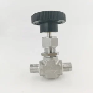 1/8 BSP Male X Male Thread Stainless Steel Integral Bonnet Straight Pattern Needle Valve