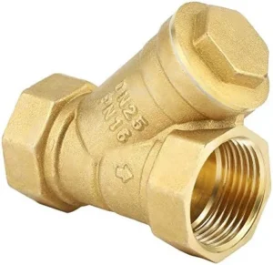 1 BSPP Y Type Brass Strainer Valve Female Thread Connector for Water Oil Separation in Industrial Pipes