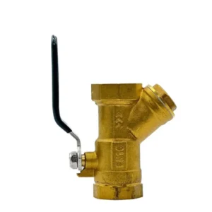 1 Inch NPT Brass Y Strainer Ball Valve Manual Water Medium Temperature OEM Customizable 1 Year Warranty