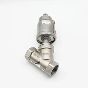 1 Inch Stainless Steel 304 PTFE Thread Pneumatic Angle Seat Valve DN32 Port Base Media