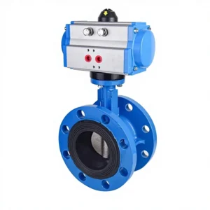 1.0mpa Explosion proof Pneumatic Flange Butterfly Valve D641X 16Q Made in China