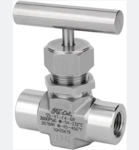 10000PSI 2-Way Needle Valve Forged Stainless Steel 316/304 Corrosion Resistant NPT/BSP Thread CE Certified Flow