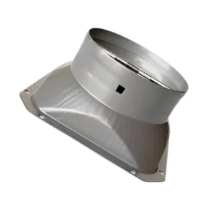 100mm Heating Type Metal Flange Joint Pipe Check Valve Adapter Fresh Air System Fireproof Check Valve for Square to Range Hood