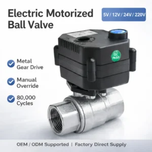 12v 24V Electric Motorized Ball Valve Stainless Steel Brass Pvc Plastic 1/2 Inch DN15 3/4 Inch DN20 Remote Water Flow Control
