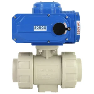 1inch 2 Way Plastic PVDF UPVC PPH PVC Electric Ball Valve For Acid Chemical Resistant