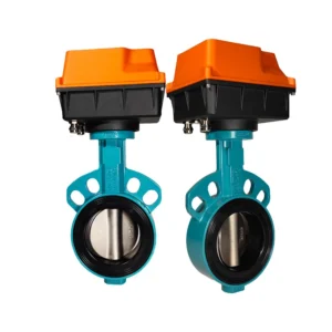 2′ Ductile Iron Wafer Water Butterfly Valve On off Control Motor Drive Flanged Butterfly Valve DC24V