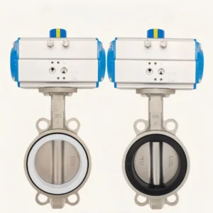 2 Inch-12 Inch Ductile Iron EPDM Seat Double Acting on Off Actuator Pneumatic Wafer Butterfly Valve for Water Oil Gas Pipeline