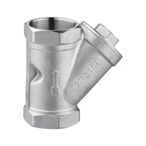 2 Inch 316L Stainless Steel Manual Female Thread Y Type Strainer Industrial Water Oil Gas Pipeline Filtration