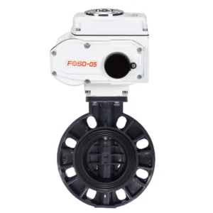 2 Inch UPVC Plastic Wafer Type Electric Actuator Butterfly Valve On Off Type for High Temperature Media