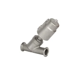 2 Way Single Double Acting Pneumatic Head Angle Seat Valve with Plastic SS Actuator NC NO Clamp Female Control Valve