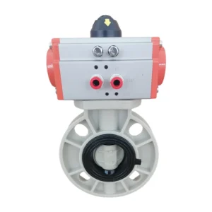 2″ to 12″ Durability Real PPH Single Double Acting Pneumatic Automated Control Butterfly Valve