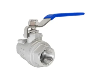 2205 Stainless Steel Two Piece Ball Valve Heavy Duty Large Flow Internal Thread Manual Water Shutoff DN15 Silver Customized Size