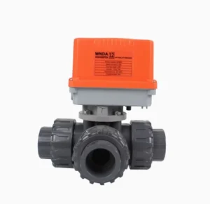220V 24V UPVC Electric Actuator Drive Three-way Ball Valve True Combined Ball Valve